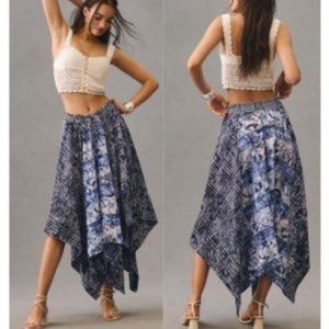 Brand New PILCRO ASYMMETRICAL LINEN DRAWSTRING SKIRT